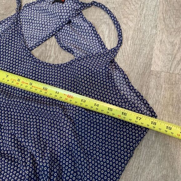 Double Six Ditsy Floral Blue Maxi Peasant Dress Daisy S Small - Picture 7 of 8